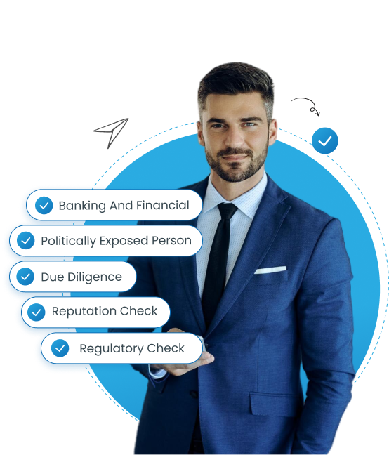 Professional presenting banking compliance and fraud prevention checks