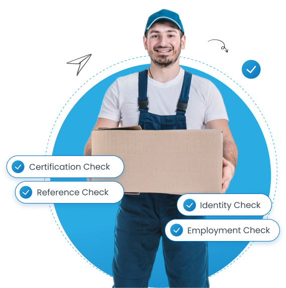 person holding courier illustration